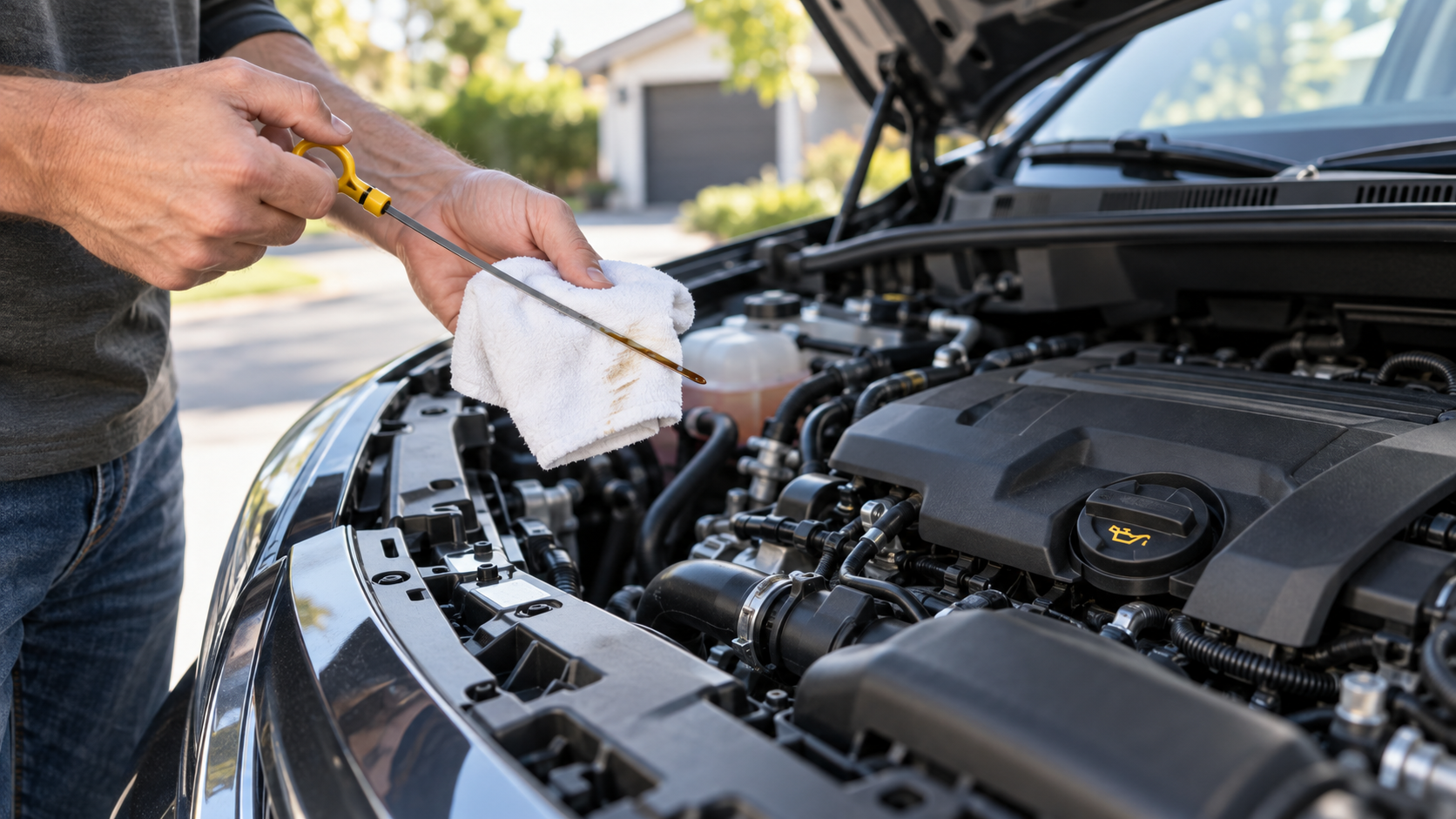 how to check oil level in car